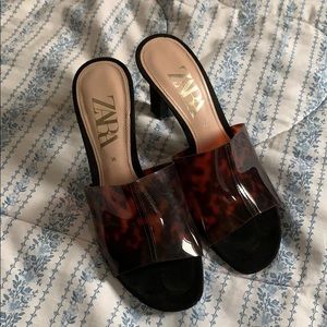 Zara Animal Print Mules
